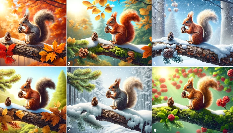 illustratie bij blog: Seizoenswisselingen in het voedselbos: van rust tot heropleving